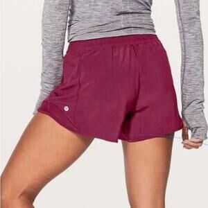 Lululemon Hotty Hot 4” Maroon Shorts
